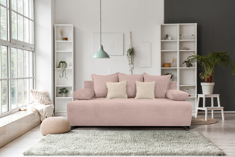 Canapea extensibil Perugia, textil reyat, Flamingo