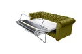 Canapea extensibila Oxford Chesterfield, 3 locuri, Olive