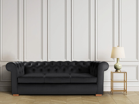 Canapea Oxford Chesterfield, 3 locuri, Graphite