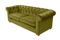 Canapea extensibila Oxford Chesterfield, 3 locuri, Olive