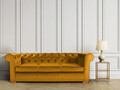 Canapea Oxford Chesterfield, 3 locuri, Mustard