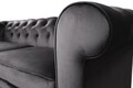 Canapea extensibila Oxford Chesterfield, 3 locuri, Graphite