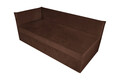 Pat copii Merlin extensibil 90x200 cm, maro, orientare stanga