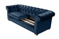 Canapea extensibila Oxford Chesterfield, 3 locuri, Dark Blue