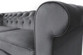 Canapea Oxford Chesterfield, 2 locuri, Gri antracit