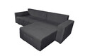 Coltar extensibil reversibil Verona Graphite cu lada de depozitare