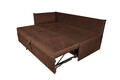Pat copii Merlin extensibil 90x200 cm, maro, orientare stanga