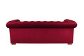 Canapea Oxford Chesterfield, 3 locuri, Rosu