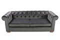 Canapea extensibila Oxford Chesterfield, 3 locuri, Antracit