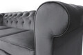 Canapea Oxford Chesterfield, 3 locuri, Gri antracit