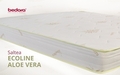 Pachet Saltea ortopedica Ecoline Aloe Vera 140x190x17 cm Dual Confort si 2 perne 50x70 cm