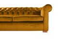 Canapea extensibila Oxford Chesterfield, 3 locuri, Mustard