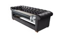 Canapea extensibila Oxford Chesterfield, 3 locuri, Graphite