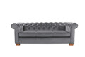 Canapea Oxford Chesterfield, 3 locuri, Gri antracit