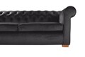 Canapea extensibila Oxford Chesterfield, 3 locuri, Graphite