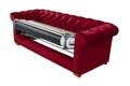 Canapea extensibila Oxford Chesterfield, 3 locuri, Red