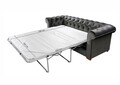 Canapea extensibila Oxford Chesterfield, 3 locuri, Antracit