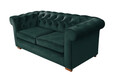 Canapea Oxford Chesterfield, 2 locuri, Verde