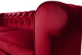 Canapea extensibila Oxford Chesterfield, 3 locuri, Red