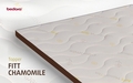 Topper Fitt Chamomile 90x200 cm, 7 Zone de Confort, Husa hipoalergenica detasabila, lavabila