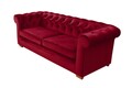 Canapea extensibila Oxford Chesterfield, 3 locuri, Red