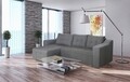 Coltar extensibil reversibil Verona Gri cu lada de depozitare