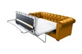 Canapea extensibila Oxford Chesterfield, 3 locuri, Mustard