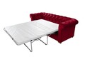 Canapea extensibila Oxford Chesterfield, 3 locuri, Red