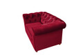 Fotoliu Oxford Chesterfield, Rosu