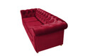 Canapea Oxford Chesterfield, 3 locuri, Rosu