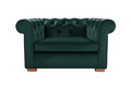 Fotoliu Oxford Chesterfield, Verde
