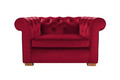 Fotoliu Oxford Chesterfield, Rosu