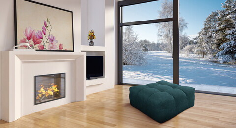 Taburet pouf Teddy, Teal verde petrol