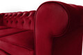 Canapea Oxford Chesterfield, 3 locuri, Rosu