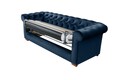 Canapea extensibila Oxford Chesterfield, 3 locuri, Dark Blue