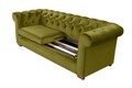 Canapea extensibila Oxford Chesterfield, 3 locuri, Olive
