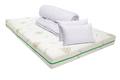 Pachet saltea ortopedica Relax Aloe Vera 160x200x17 cm, spuma  Memory 2 cm, pilota 200x220 cm si 2 perne 50x70 cm
