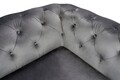 Canapea extensibila Oxford Chesterfield, 3 locuri, Antracit