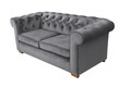 Canapea Oxford Chesterfield, 2 locuri, Gri antracit