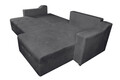 Coltar extensibil reversibil Verona Graphite cu lada de depozitare