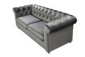 Canapea extensibila Oxford Chesterfield, 3 locuri, Antracit