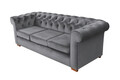 Canapea Oxford Chesterfield, 3 locuri, Gri antracit