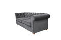 Canapea Oxford Chesterfield, 2 locuri, Gri antracit