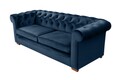 Canapea extensibila Oxford Chesterfield, 3 locuri, Dark Blue
