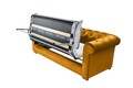 Canapea extensibila Oxford Chesterfield, 3 locuri, Mustard