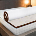 Topper Fitt Chamomile 160x200 cm, 7 Zone de Confort, Husa hipoalergenica detasabila, lavabila