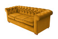 Canapea Oxford Chesterfield, 3 locuri, Mustard