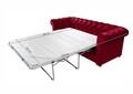 Canapea extensibila Oxford Chesterfield, 3 locuri, Red