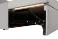 Pat copii Merlin extensibil 90x200 cm, gri, orientare dreapta