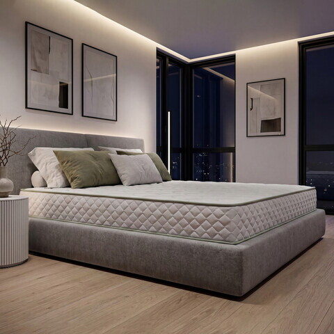 Saltea Ortopedica REVOLA Arcuri Pocket 7 Zone de Confort, 90x200x21 cm, Tehnologie sustenabila Cyrcle®, Dual Confort